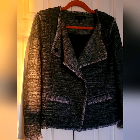 Banana Republic Black and Gray Blazer, Medium - Picture 3 of 8